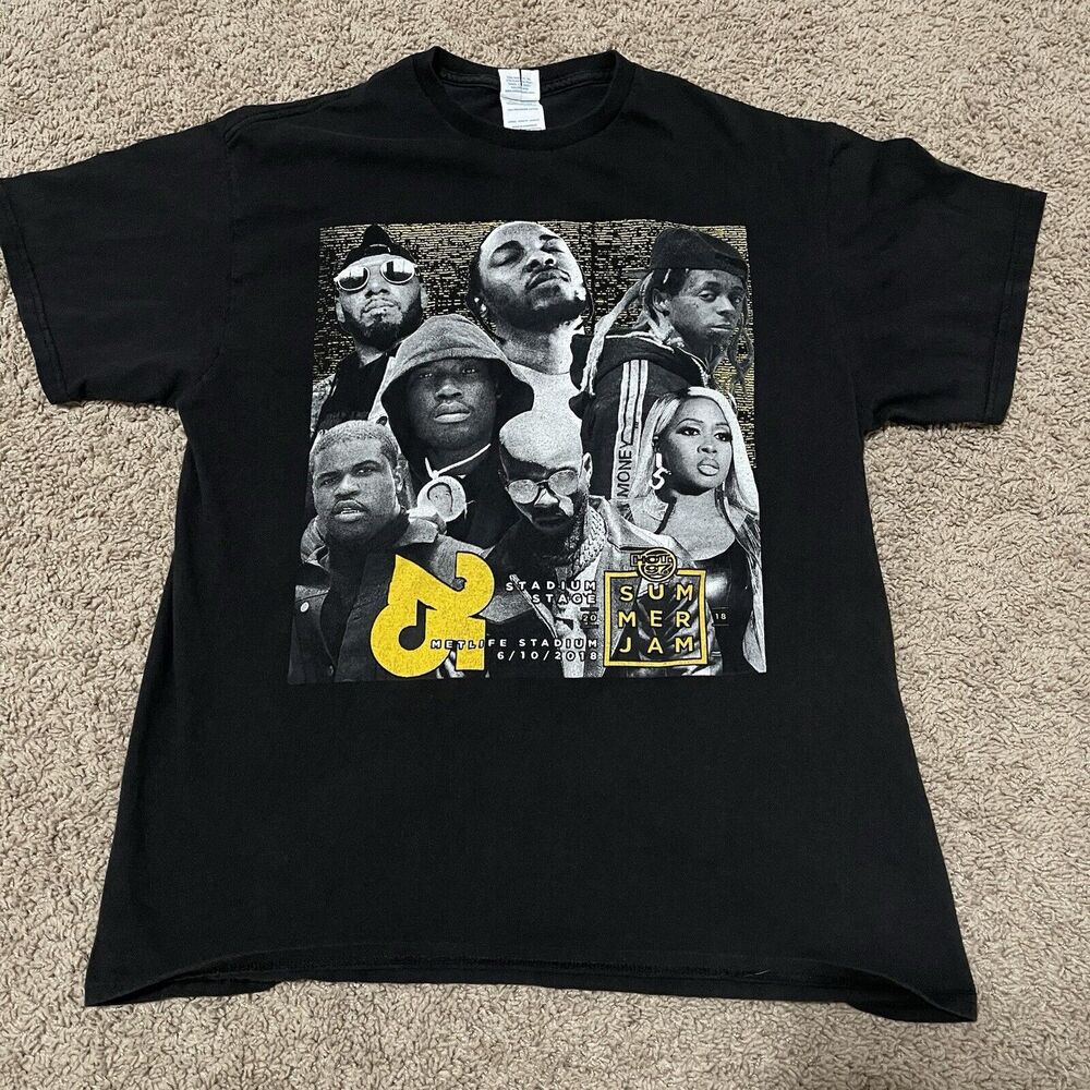 Hot 97 Summer Jam 2018 Shirt Mens Large Black Kendrick Lamar Lil Wayne Meek Mill